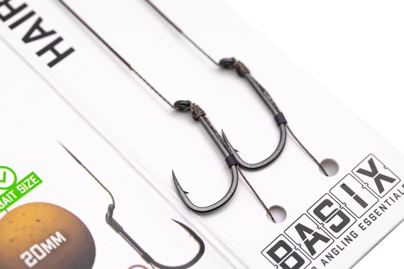 Basix Hair Rigs Wide Gape Size 8 18 lb