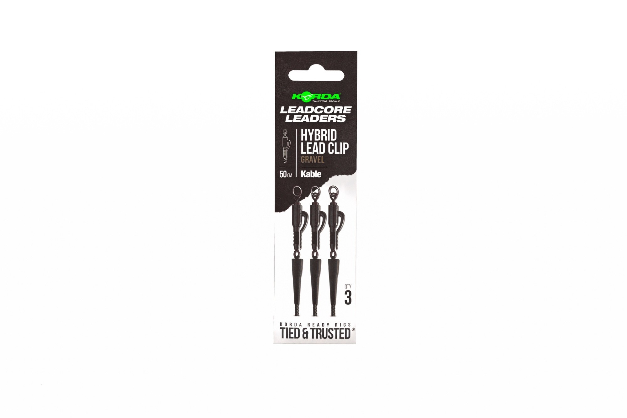 Kable Leadcore Leader Hybrid Lead Clip Weed 50cm 50 cm