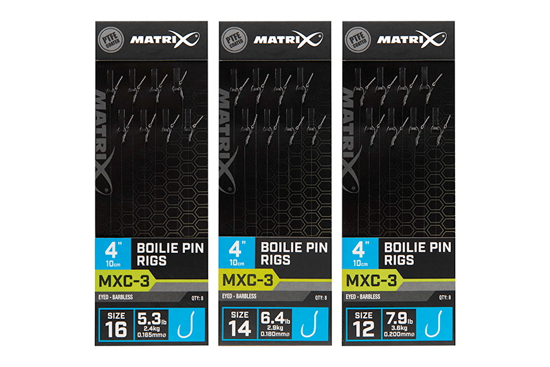 MXC-3 Size 12 Barbless / 0.20mm / 4" (10cm) / Boilie Pin - 8pcs