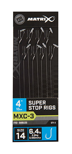 MXC-3 Size 16 Barbless / 0.165mm / 4" (10cm) / Super Stop - 8pcs
