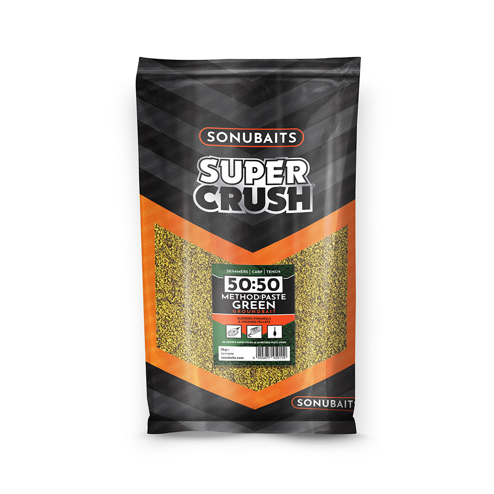 SONU 50:50 METHOD & PASTE GREEN GROUNDBAIT (2KG)