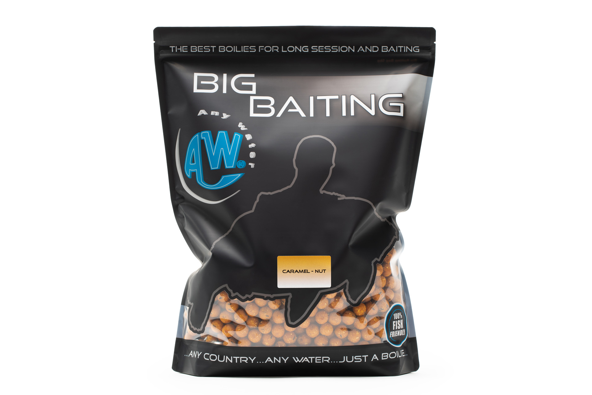 BIG BAITING BOILIES - CARAMEL NUT - 20 mm