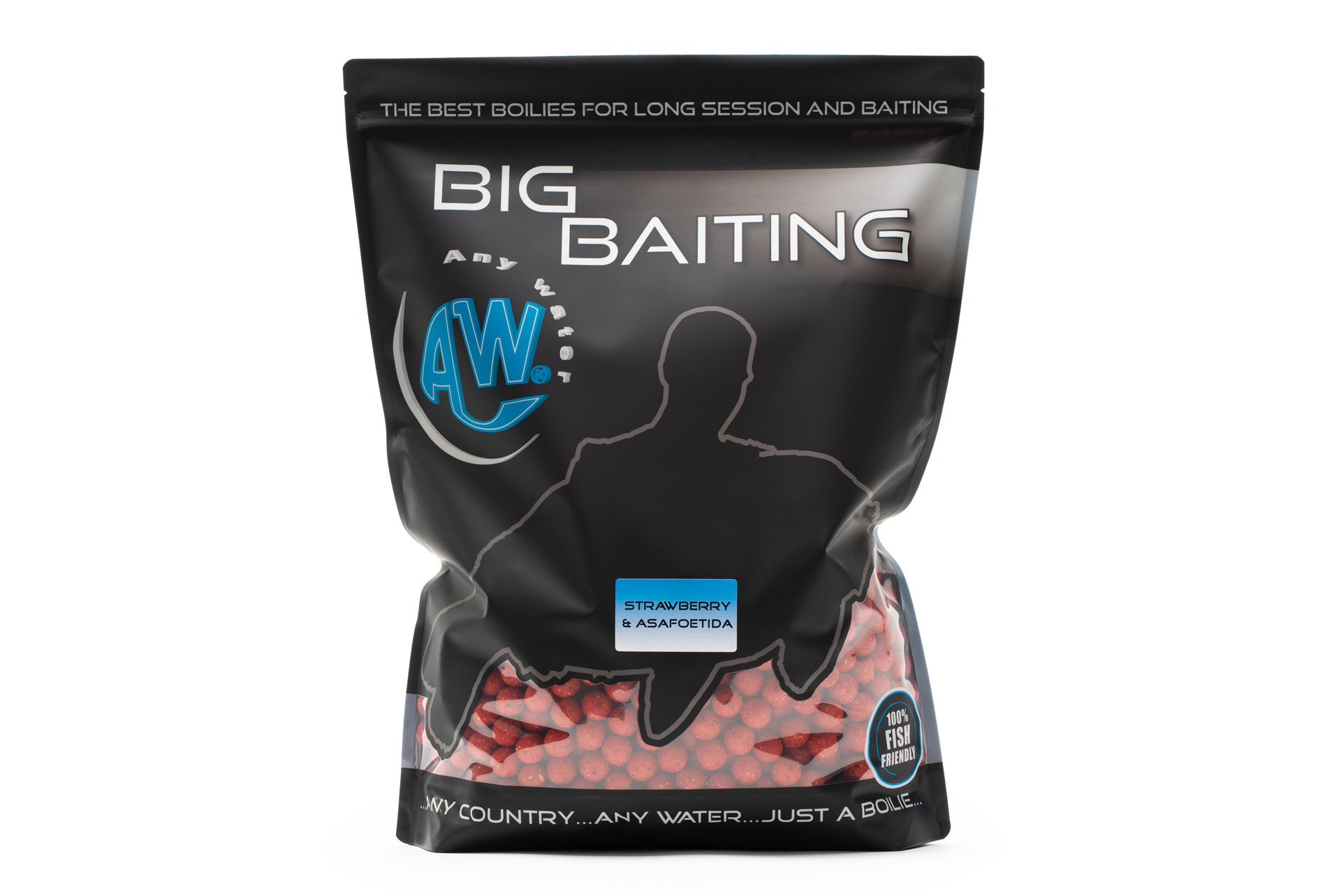 BIG BAITING BOILIES - STRAWBERRY & ASAFOETIDA - 20 mm