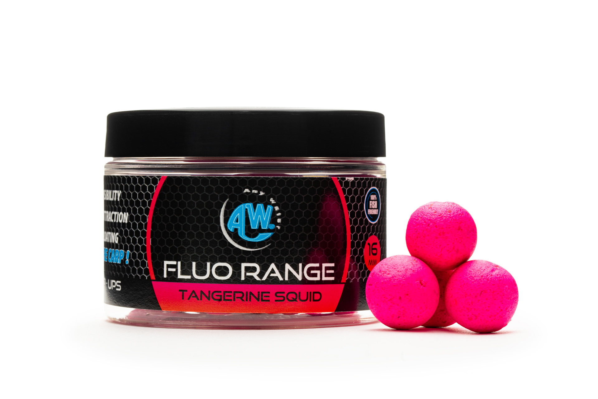 FLUO POP UPS BOILIES - TANGERINE SQUID - 20 mm (fluo magenta)