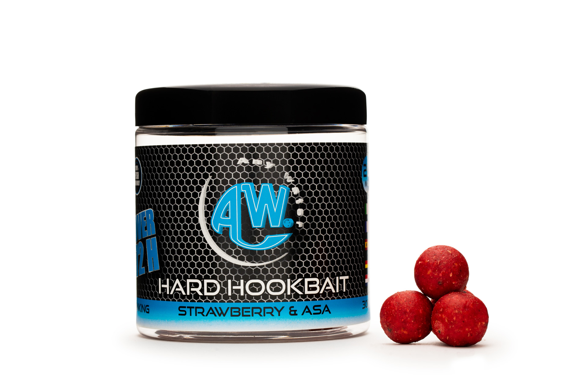 HARD HOOKBAIT BOILIES - STRAWBERRY & ASAFOETIDA - 20 mm