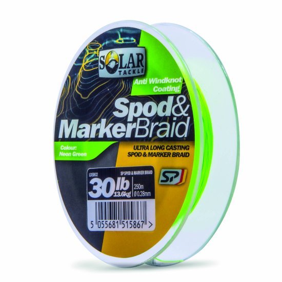 SP SPOD & MARKER BRAID 20lb, 250m SPOOL (0.19mm diameter) 
