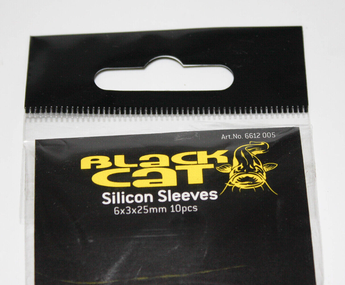 25mm Black Cat Silicone Sleeve 10pcs Ø6mm,Ø3mm