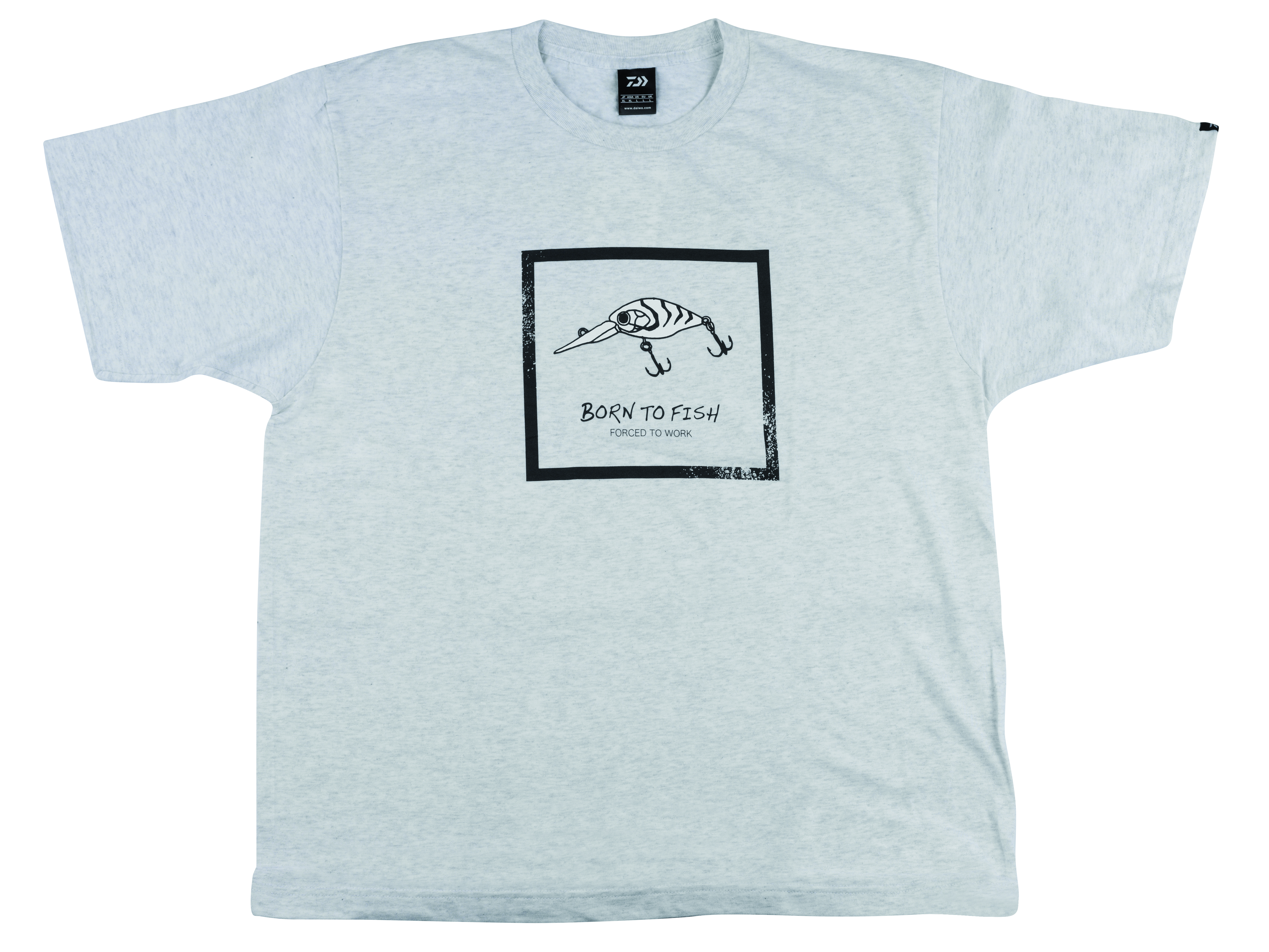 T-SHIRT BORN TO FISH ASH GRAY XL
