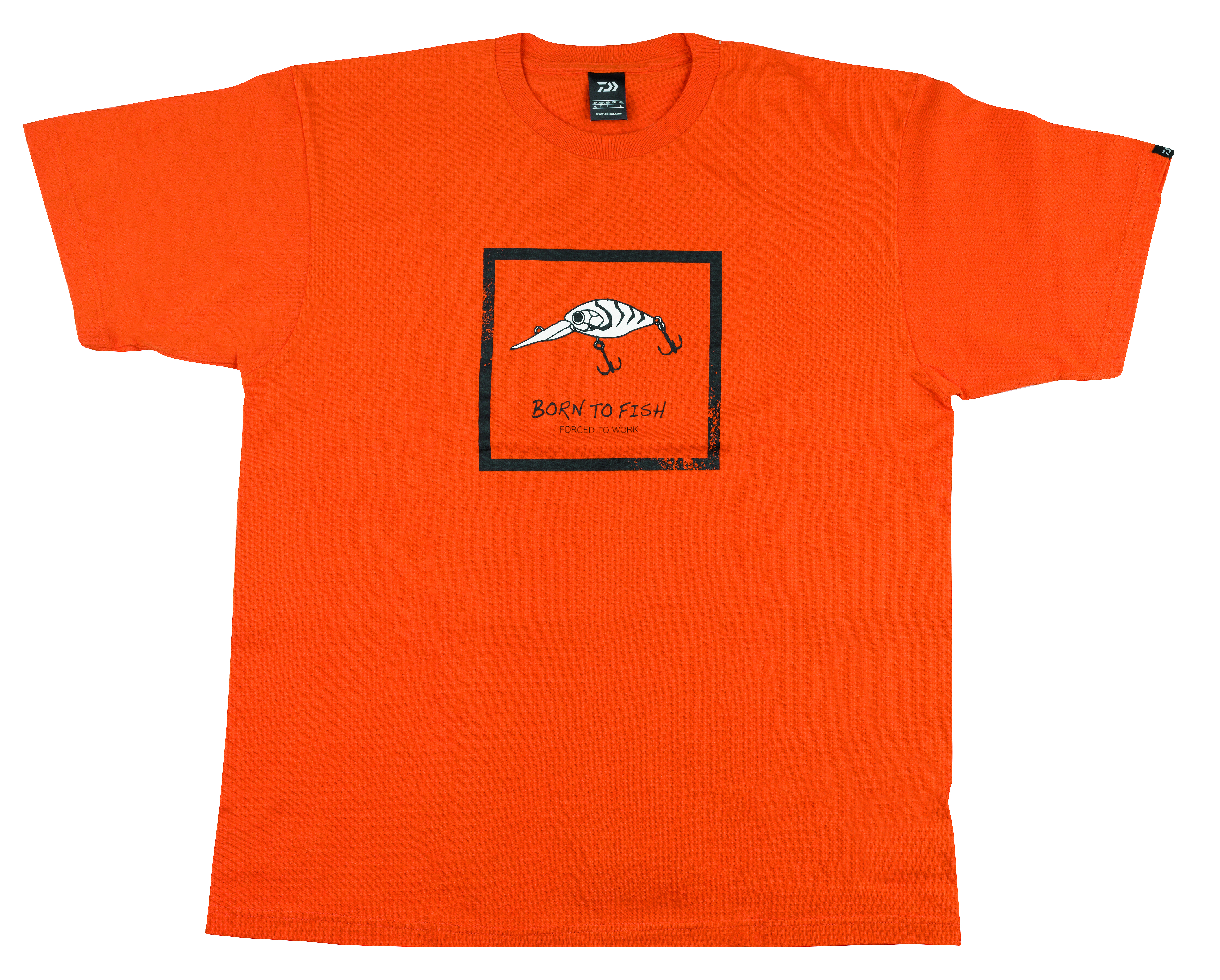 T-SHIRT BORN TO FISH ORANGE L