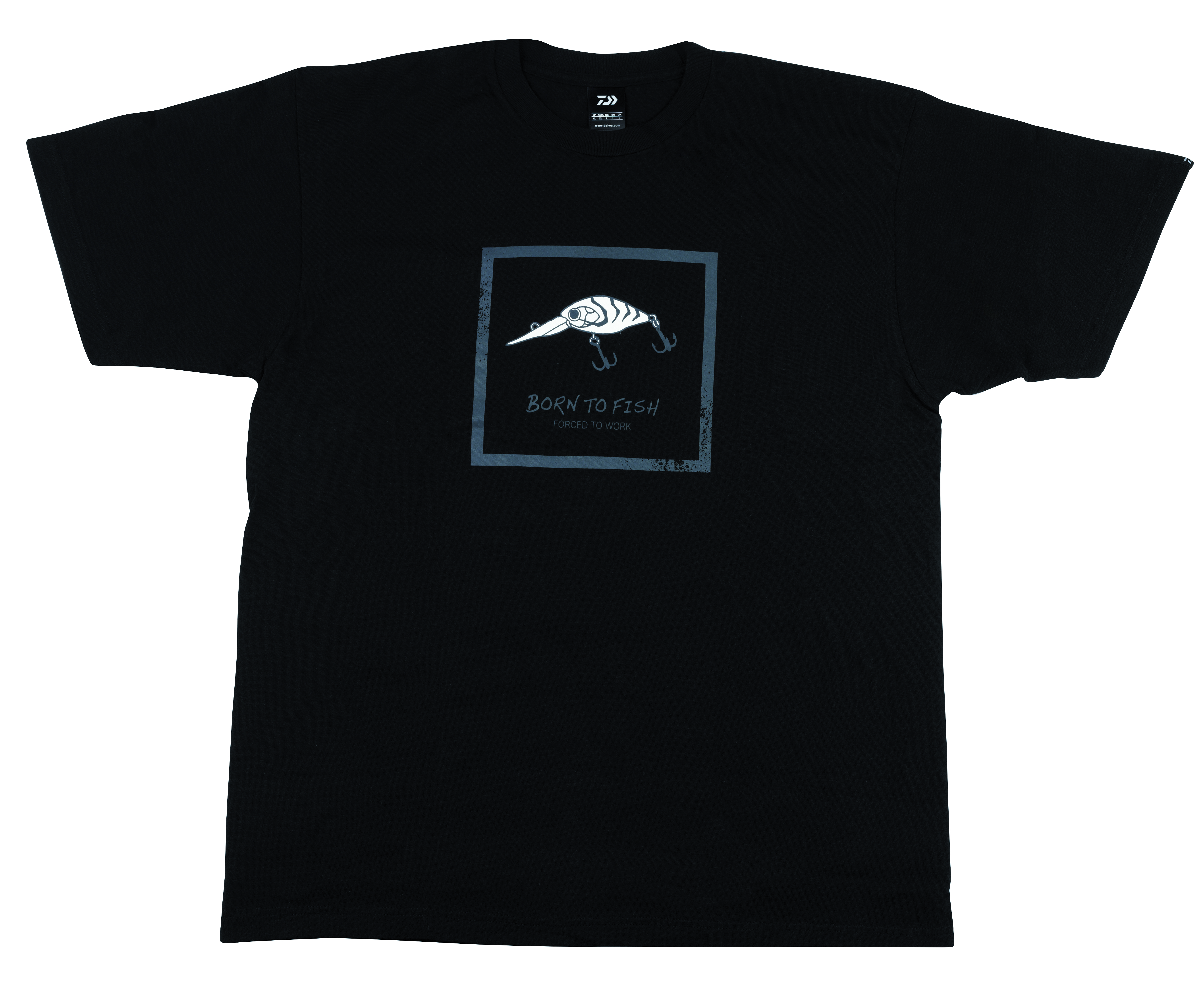 T-SHIRT BORN TO FISH BLACK S