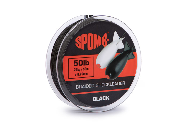 Spomb braided leader 22kg / 50lb 50m BLACK