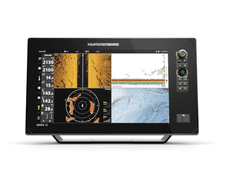 APEX 16 CHIRP MSI+ GPS include trasduttore da poppa DS/MDI+/MSI+