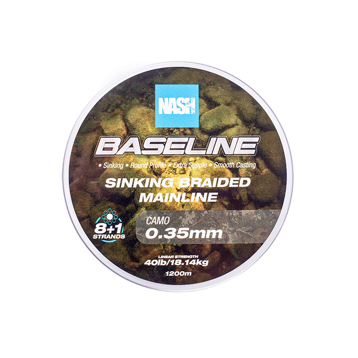 Baseline Sinking Braid Camo 40lb 0.35mm 600m