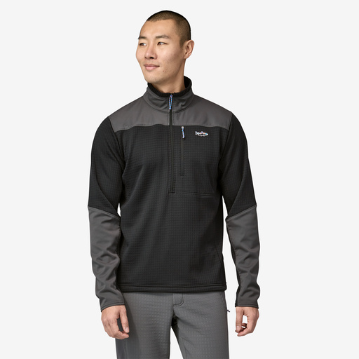 M's L/S R1 Fitz Roy 1/4 Zip - Black - XS