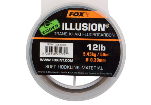 EDGES Illusion soft  hooklink x 50m 0.35mm 16lb 7.27kg trans khaki