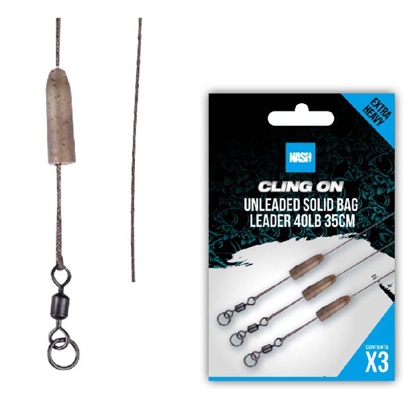 Cling On Unleaded Solid Bag Leader 35cm