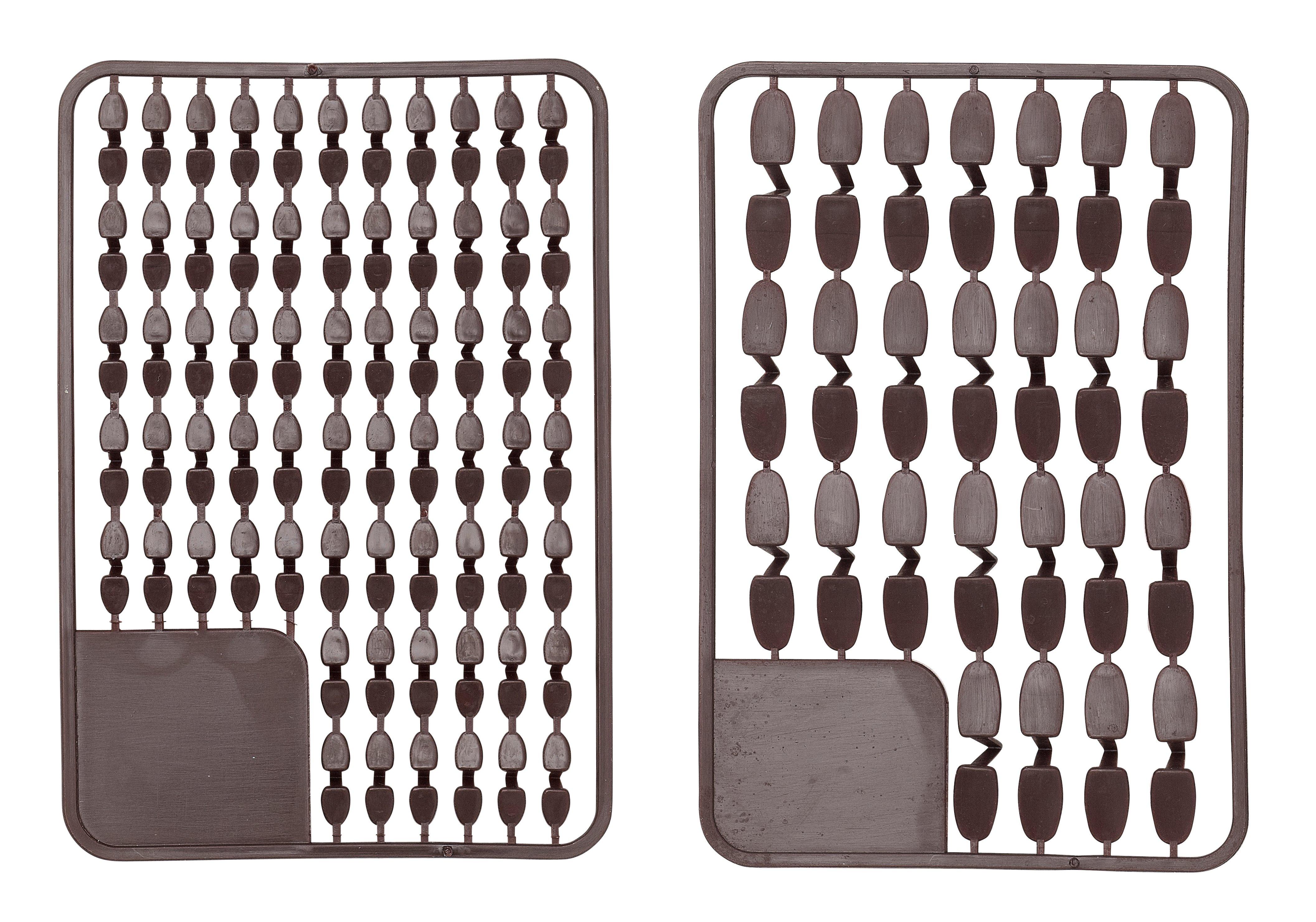PELLET STOPS 2X67PCS S DARK BROWN