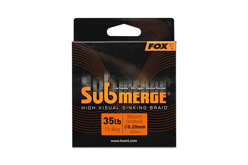 Submerge Orange sinking braid x 600m 0.25mm 45lb/20.4kg