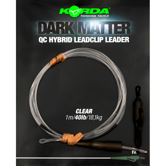 Dark Matter Leader QC Hybrid Clip Clear Clear 40lb - 1m