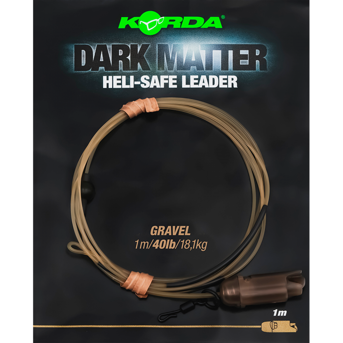Dark Matter Leader Heli Safe Clear 40lb 1m