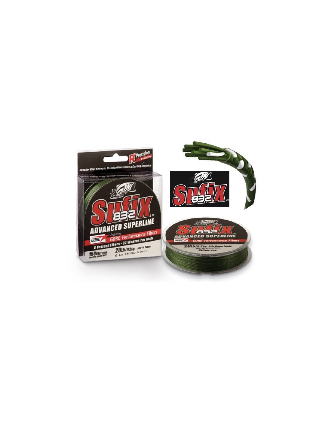 832 BRAID L.VIS GREEN 120M 10