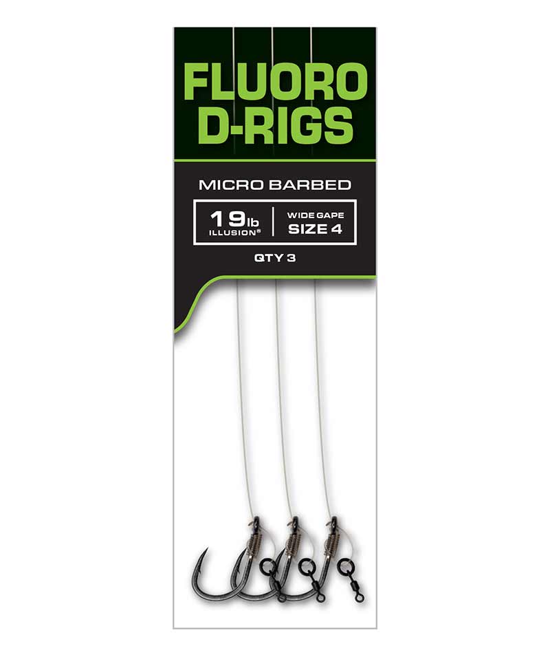 Carp Ready Rigs - Fluoro D-Rig - 6 (x3) 