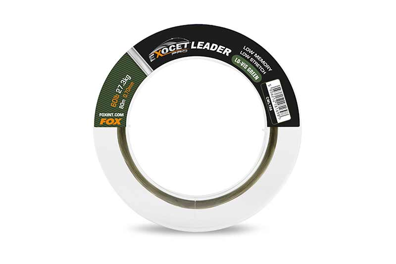 Exocet Pro (Low vis green) Leader 35lb (15.9kg) 0.50mm x 100m