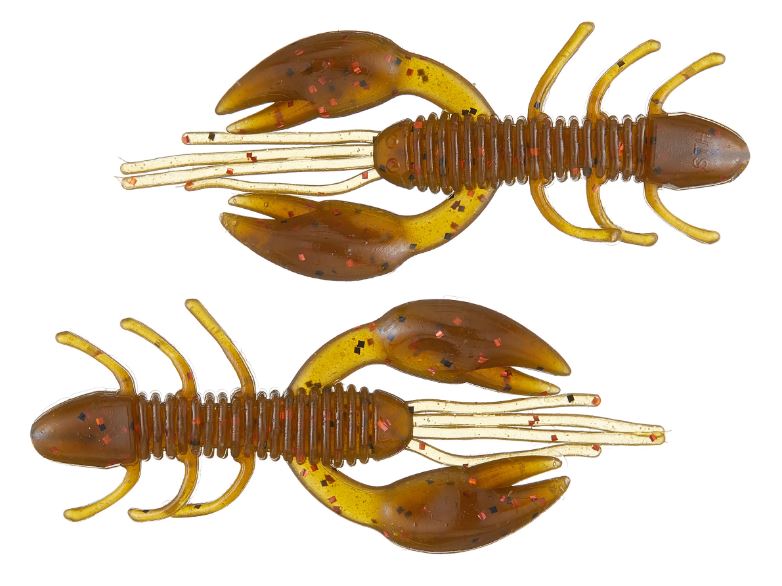 NET BAIT BAITFUEL ZAGA CRAW 2" X76614 GREEN PUMPKIN ORANGE FLAKE