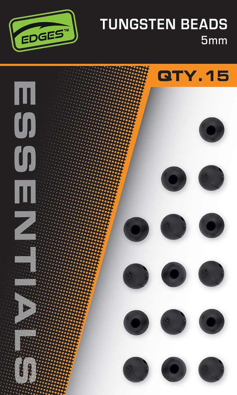 Edges 5mm Tungsten Beads x 15