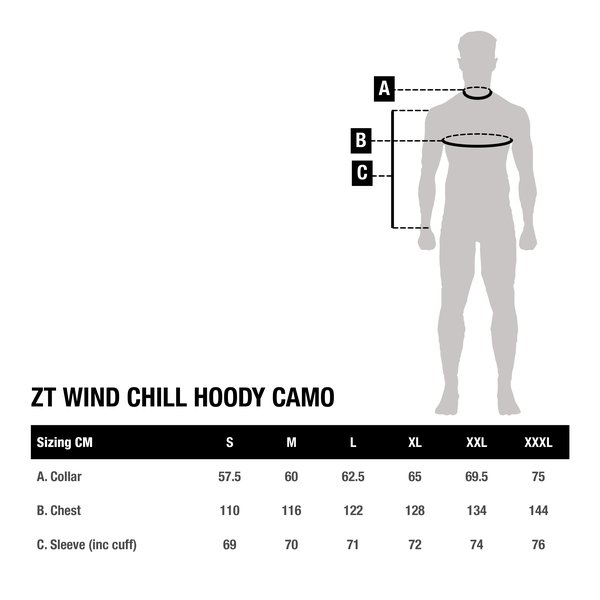Zero Tolerance Wind Chill Hoody Camo M