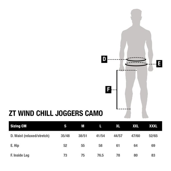 Zero Tolerance Wind Chill Joggers Camo XL