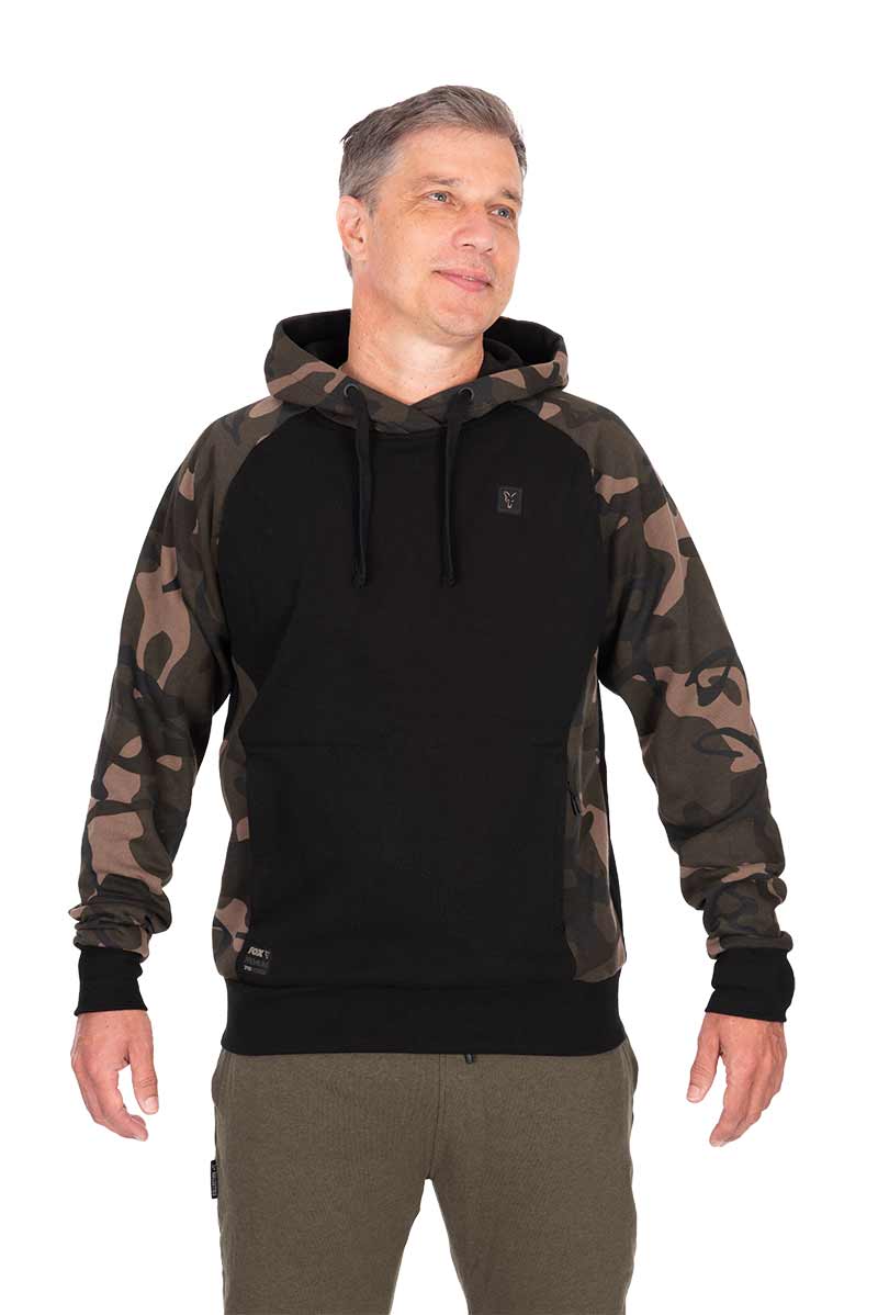 Black  / Camo pullover premium 310 hoodie - S