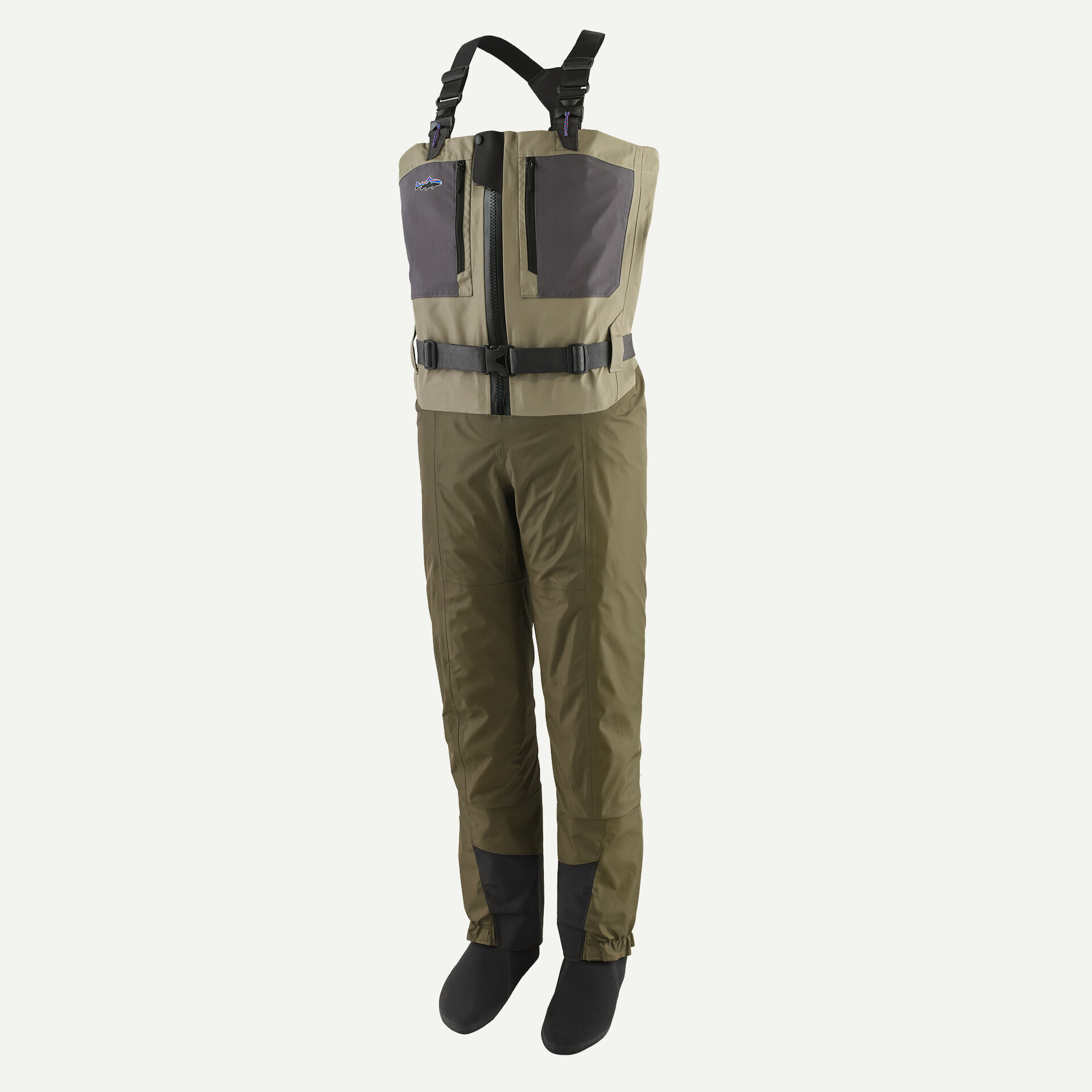 M's Swiftcurrent Traverse Zip Front Waders - River Rock Green - XSM