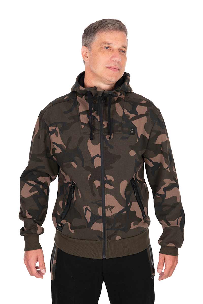 Camo full zip premium 310 hoodie - L