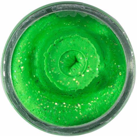 POWERBAIT GLITTER TROUT – GARLIC SPRING GREEN
