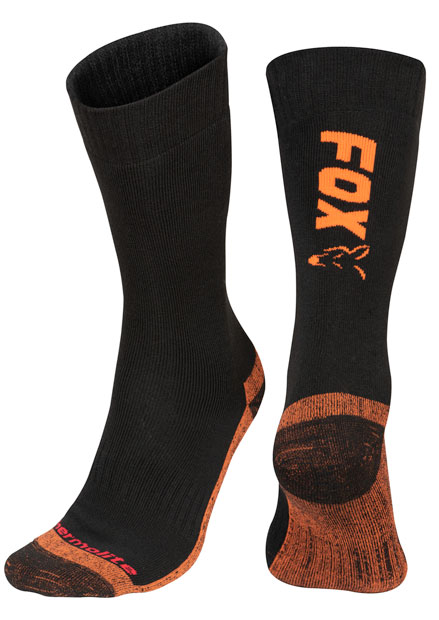 Fox Black / Orange Thermolite long sock 10 - 13 (Eu 44-47)