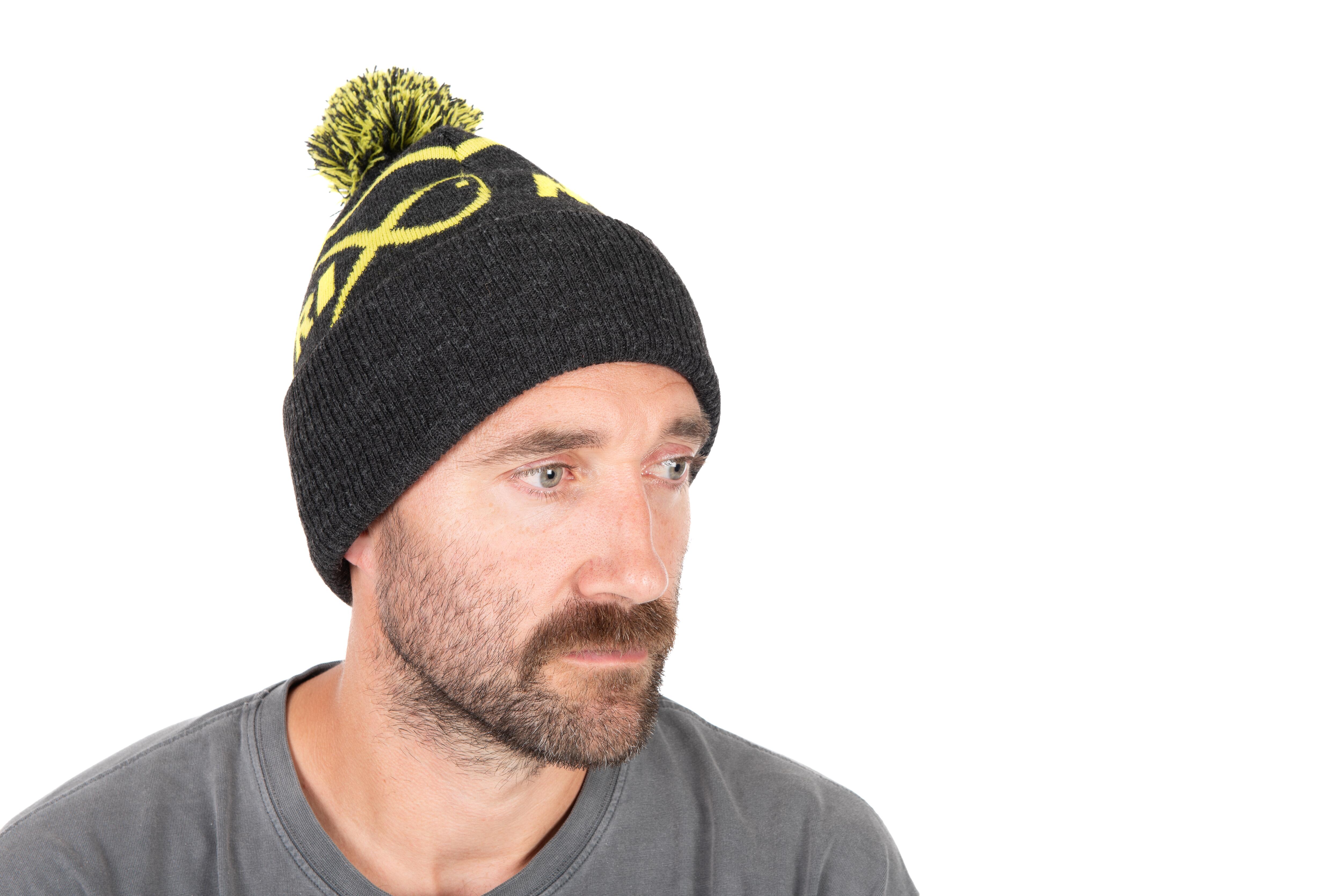 Lime & Grey Bobble Hat