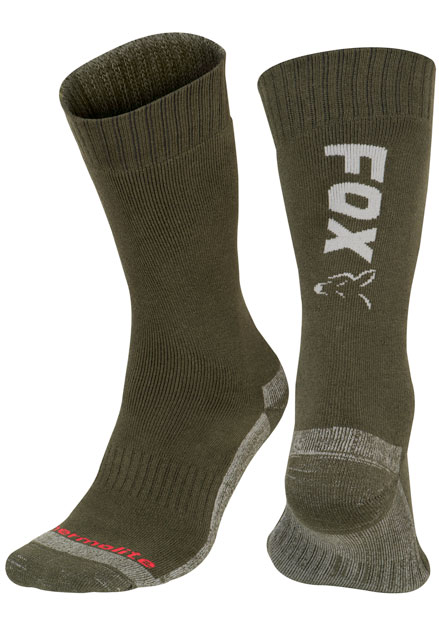 Fox Green / Silver Thermolite long sock 6 - 9 (Eu 40-43)