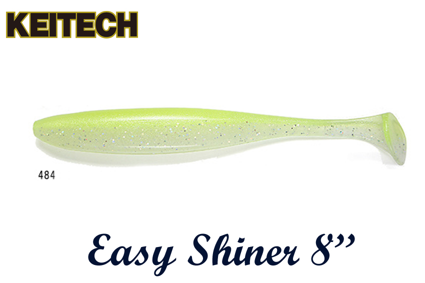 KEITECH EASY SHINER 8" COL. 484T CHARTREAUSE SHAD