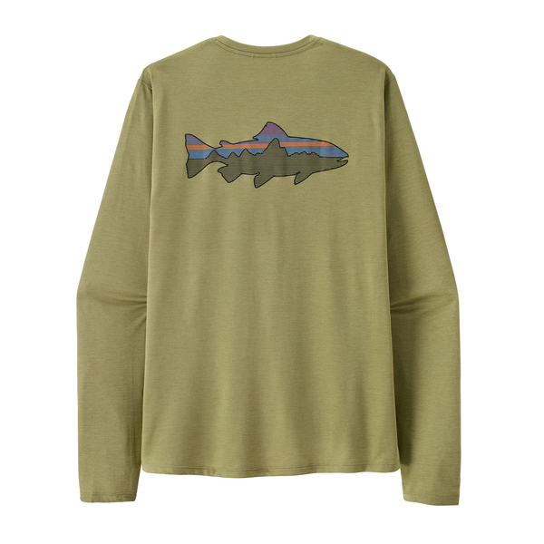 M's L/S Cap Cool Sun Shirt - Fitz Roy Trout - Colore GGNX - XL