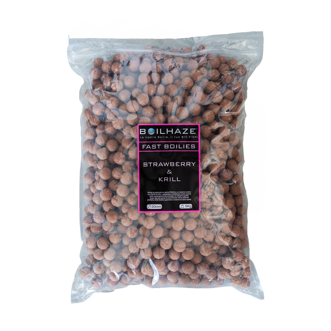FAST BOILIES STRAWBERRY & KRILL 25mm 5kg