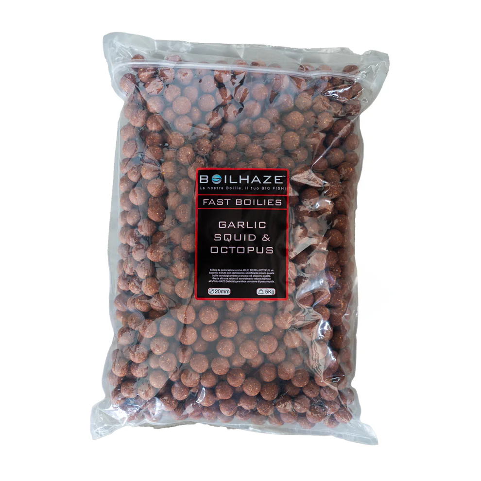 FAST BOILIES GARLIC & SQUID OCTOPUS 25mm 5kg