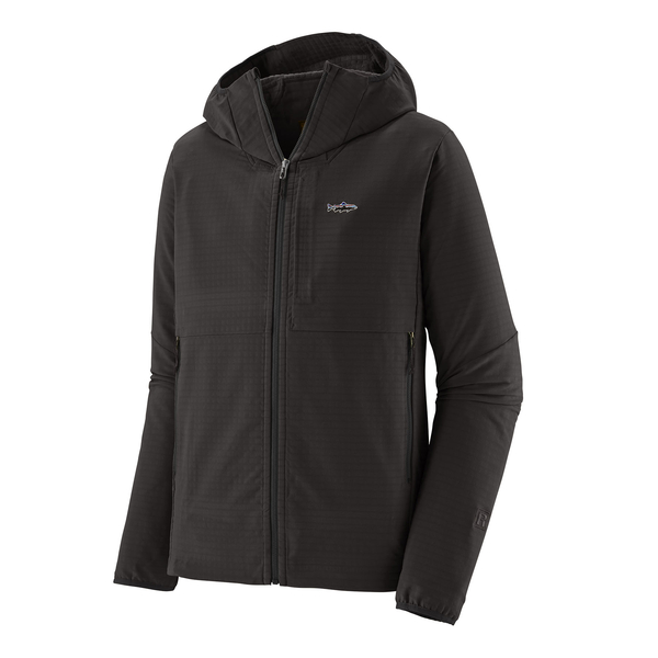 M's R1 TechFace Fitz Roy Trout Hoody - Color BLK - L