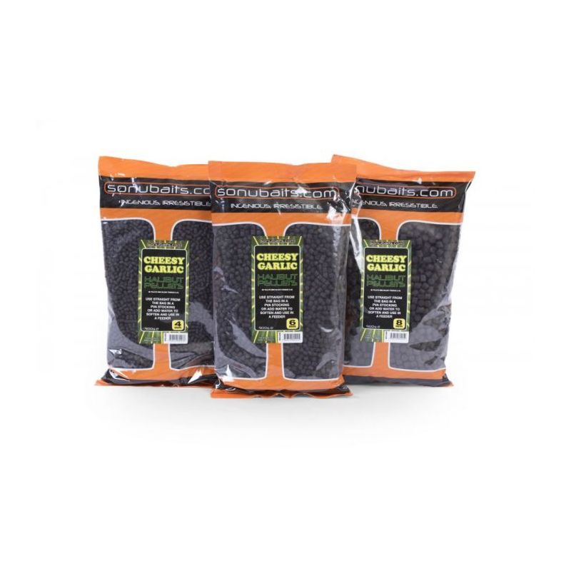 CHEESY GARLIC HALIBUT PELLETS - 4MM (900gr)