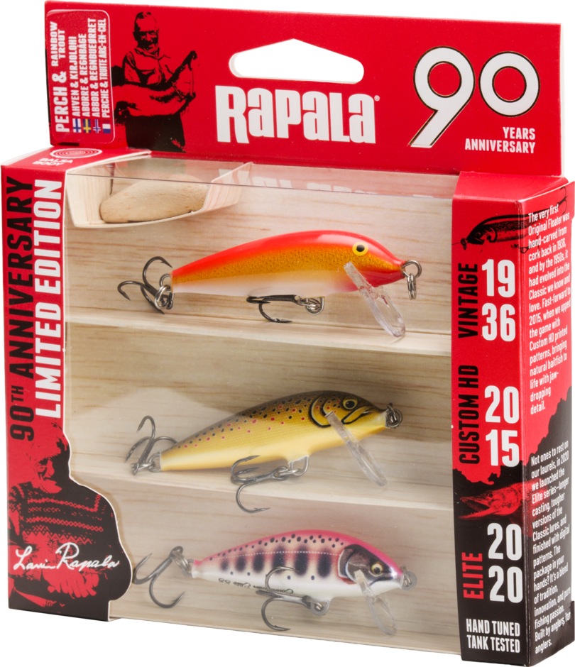 RAPALA 90 YEARS LURE KIT COUNTDOWN SMALL BRIGHT