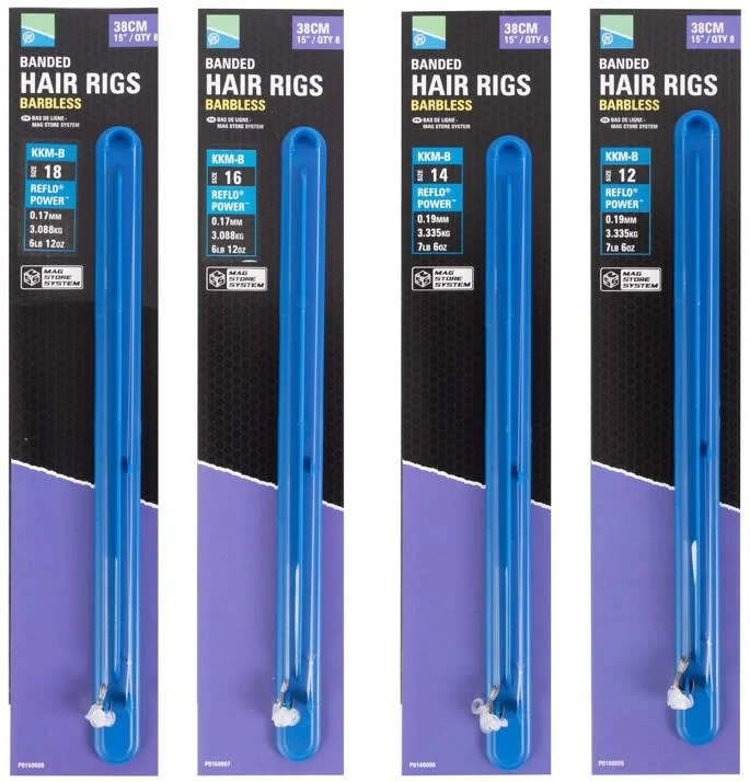 HAIR RIGS BANDED BARBLESS KKM_B SIZE 16 38CM