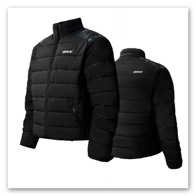 Quilted Jacket-Black/Camo