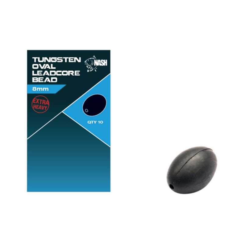 Cling On Tungsten Leadcore Oval Bead 8mm