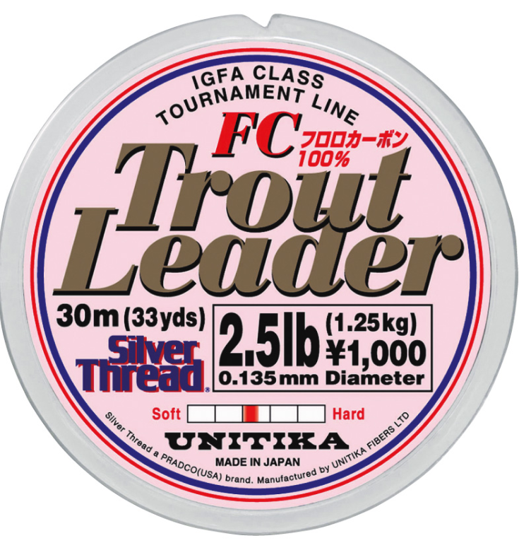 FLUOROCARBON TROUT LEADER 0.150MM -3LB