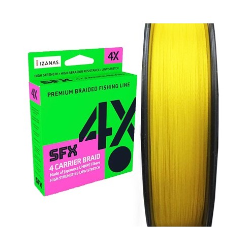 TRECCIA 4X SFX Carrier Braid 135m 0.235mm Yellow